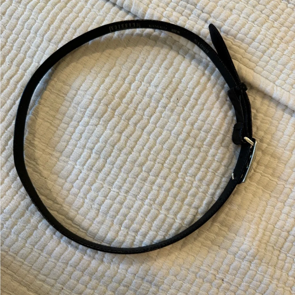 1990s Brighton black leather belt - Picture 4 of 12